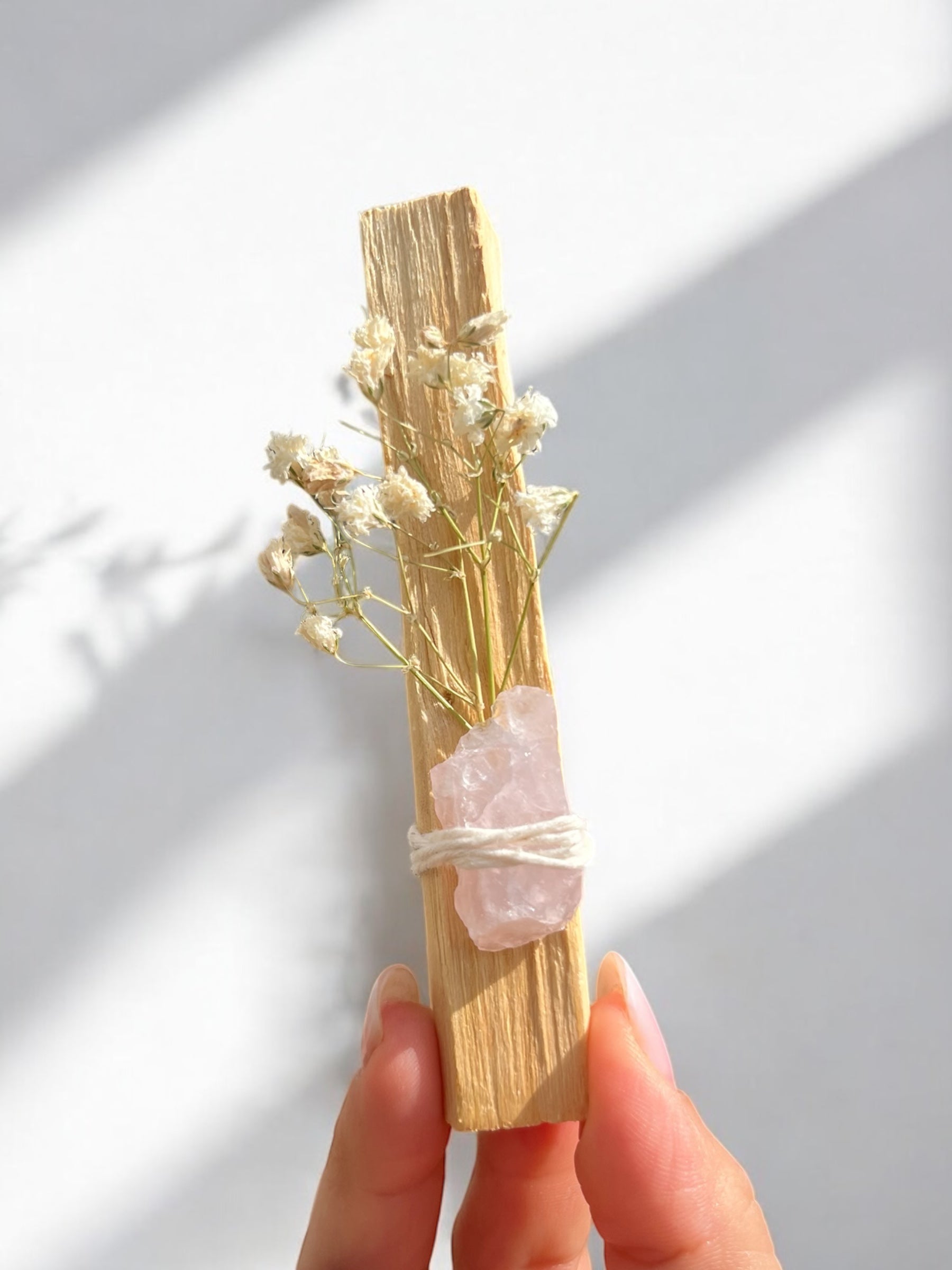 Palo Santo Decorato – Quarzo Rosa